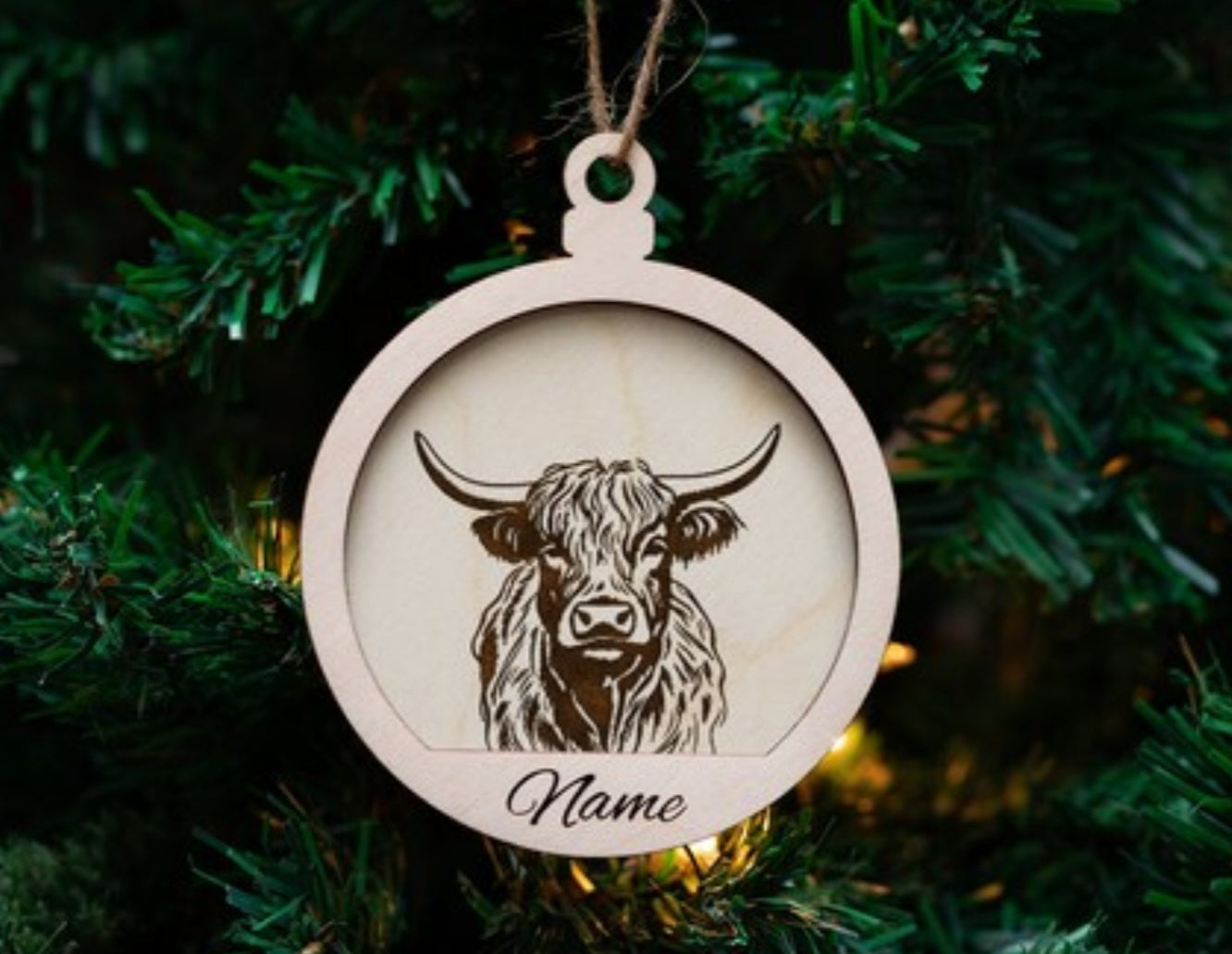 Embrace the Rustic Charm! Handmade, Engraved Wooden Farm Animal Ornaments