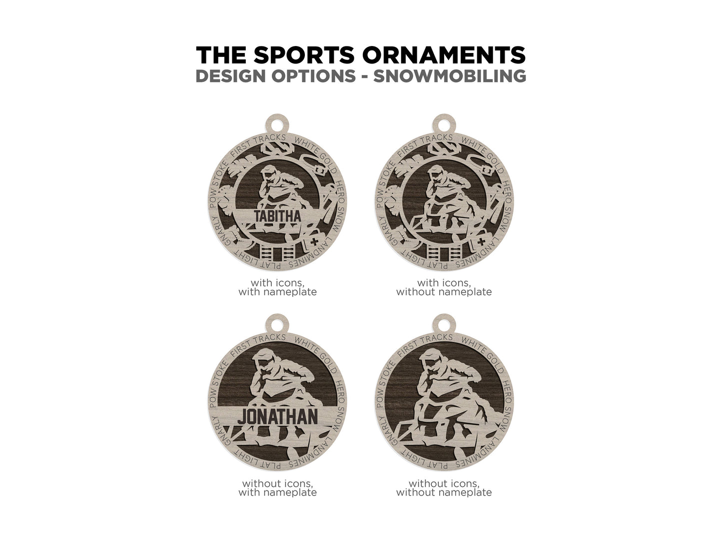 Sport Series Ornaments (Customizable)