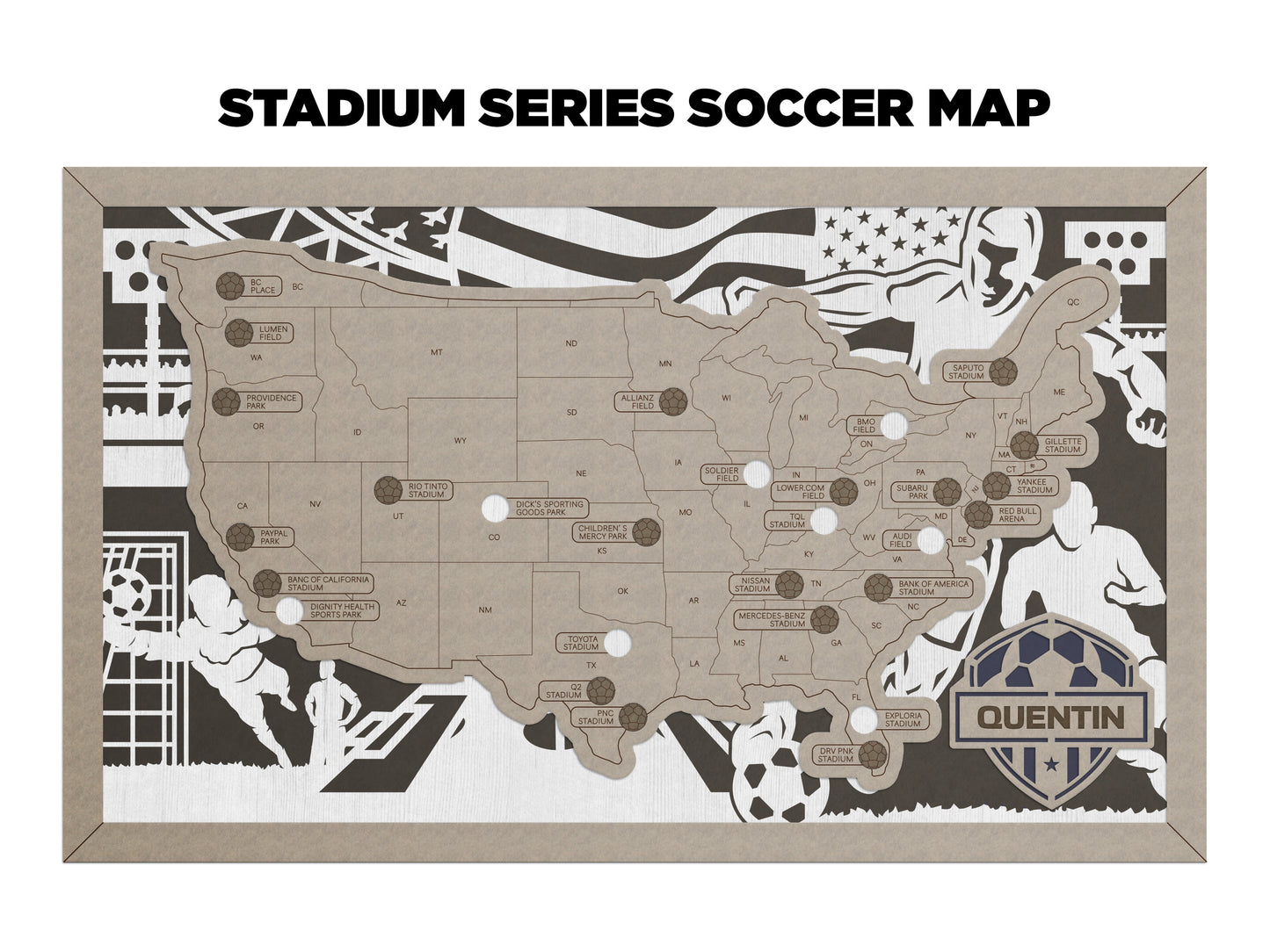 Travel Maps-Sports Stadiums (Customizable)