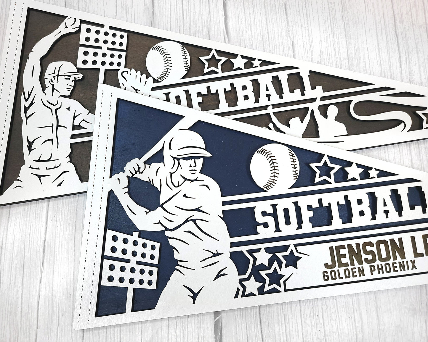 Stadium Series Sports Pennants-Softball (Customizable)