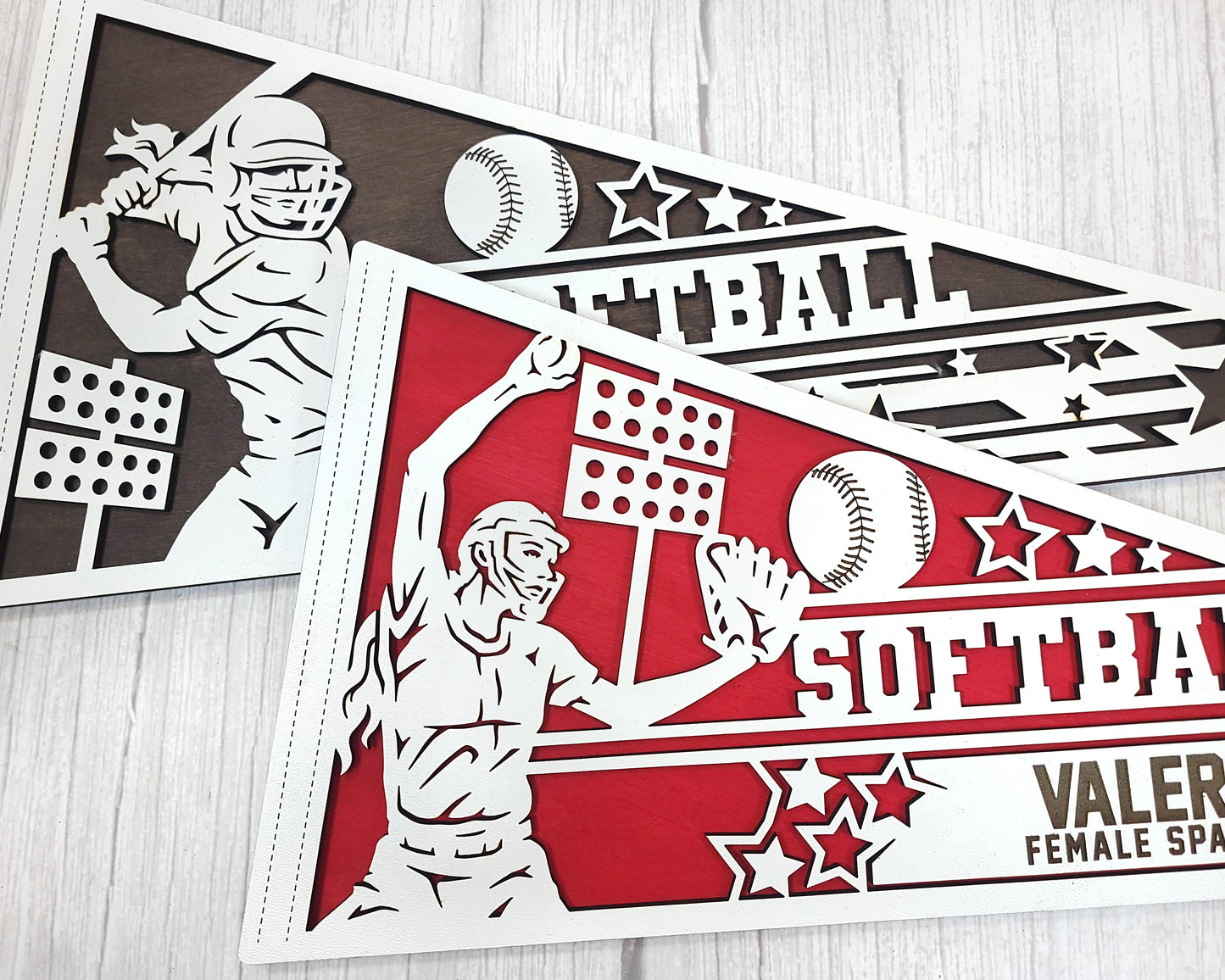 Stadium Series Sports Pennants-Softball (Customizable)