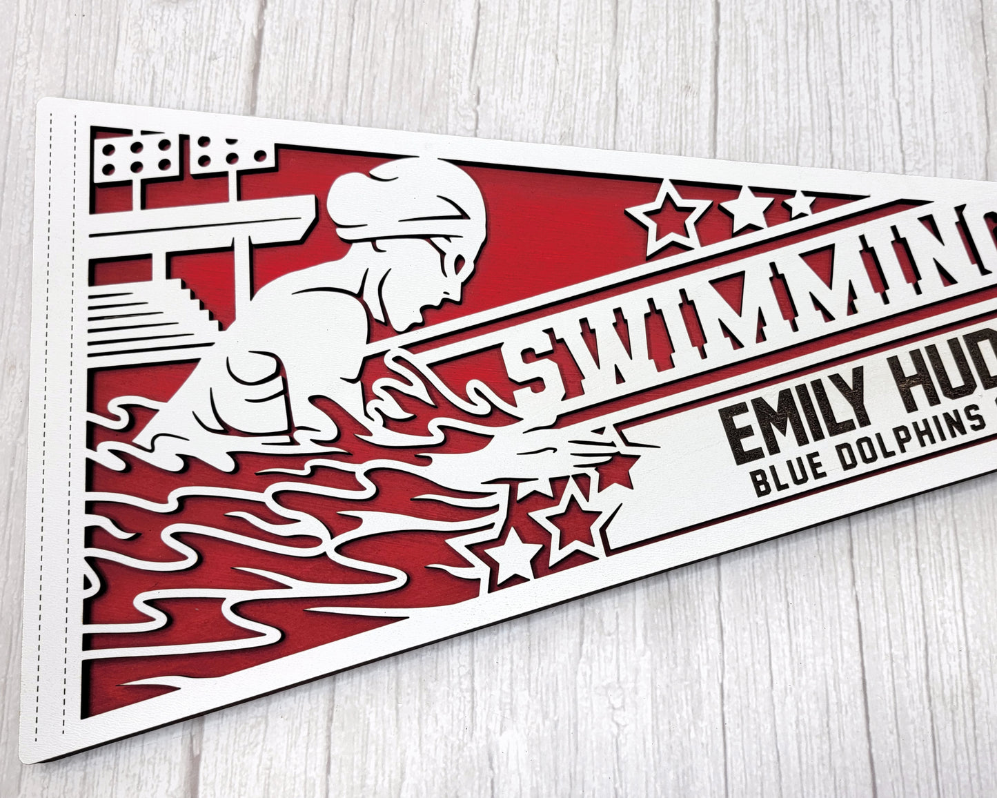 Stadium Series Sports Pennant-Swimming (Customizable)