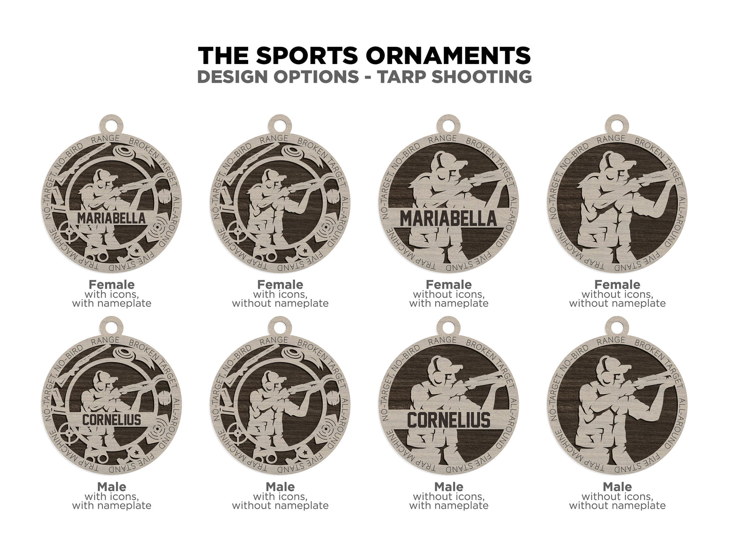 Sport Series Ornaments (Customizable)