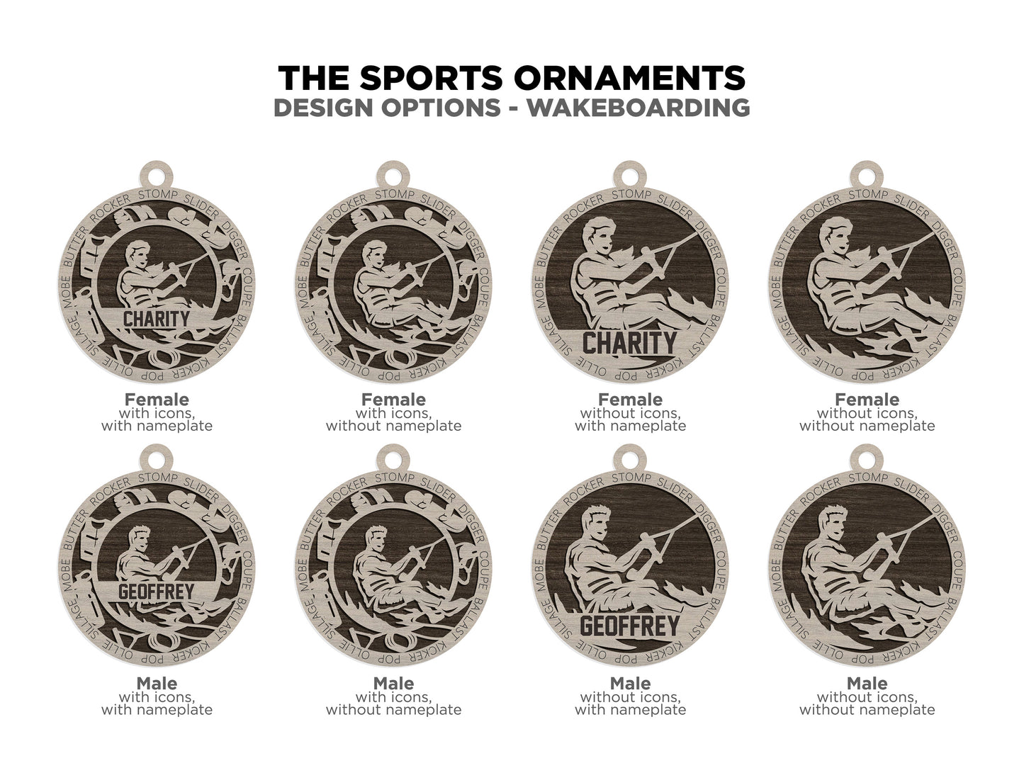 Sport Series Ornaments (Customizable)