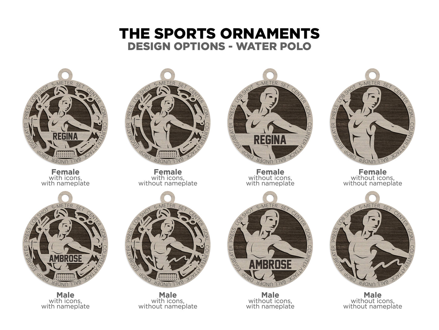 Sport Series Ornaments (Customizable)