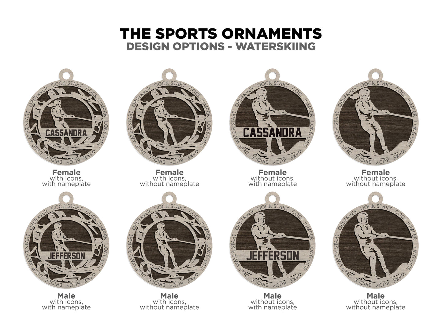 Sport Series Ornaments (Customizable)