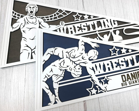 Stadium Series Sports Pennant-Wrestling (Customizable)