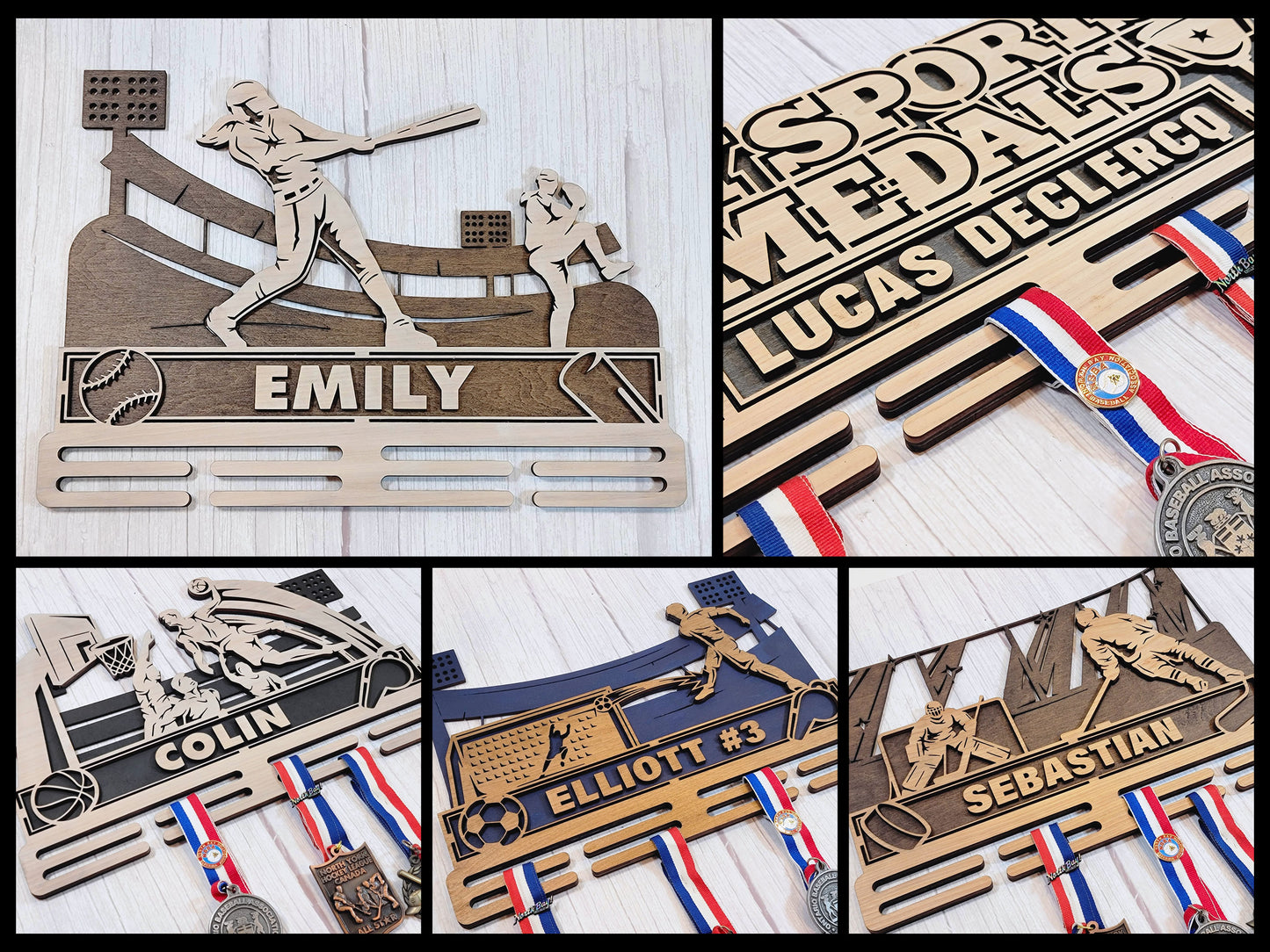 Stadium Series Sports Medal Holder (Customizable)