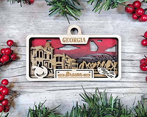 State Plate Ornament (Customizable)