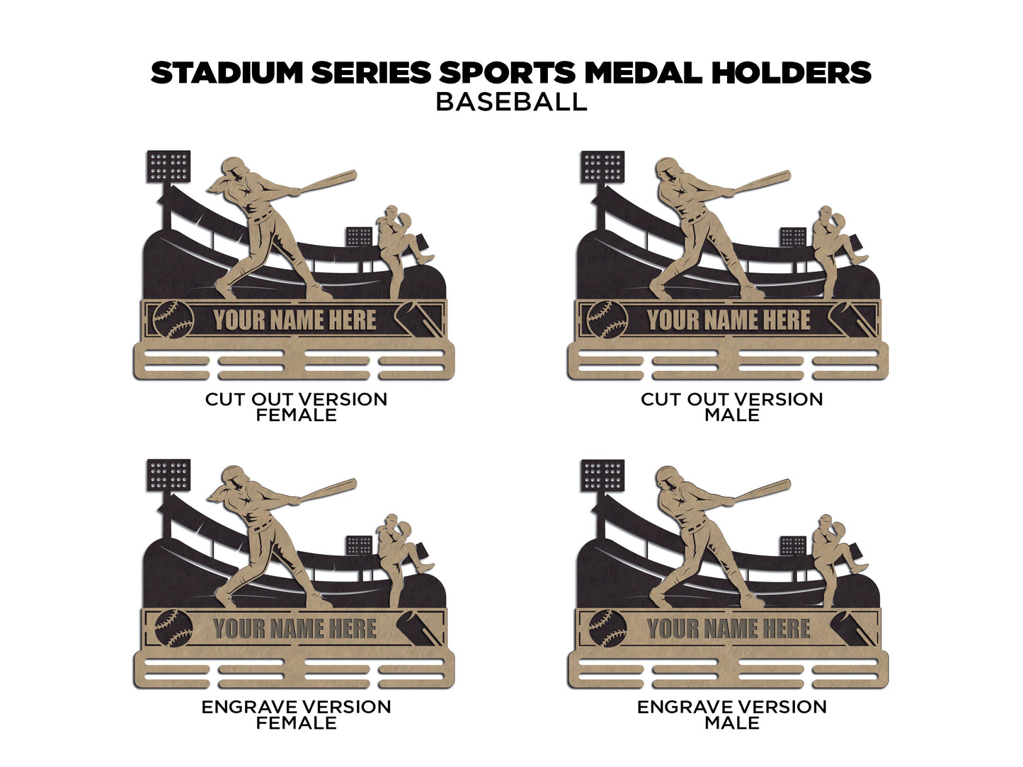 Stadium Series Sports Medal Holder (Customizable)