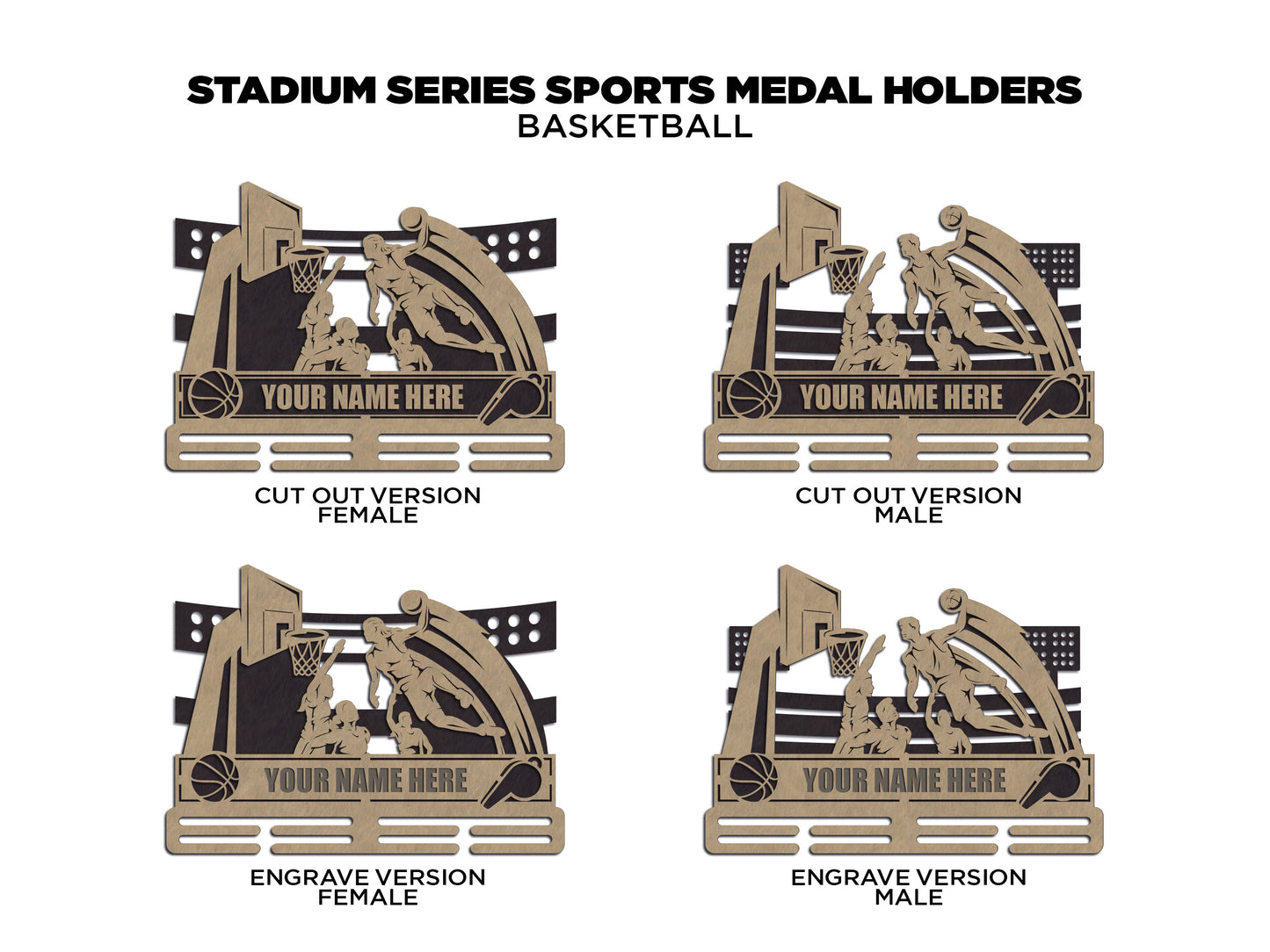 Stadium Series Sports Medal Holder (Customizable)