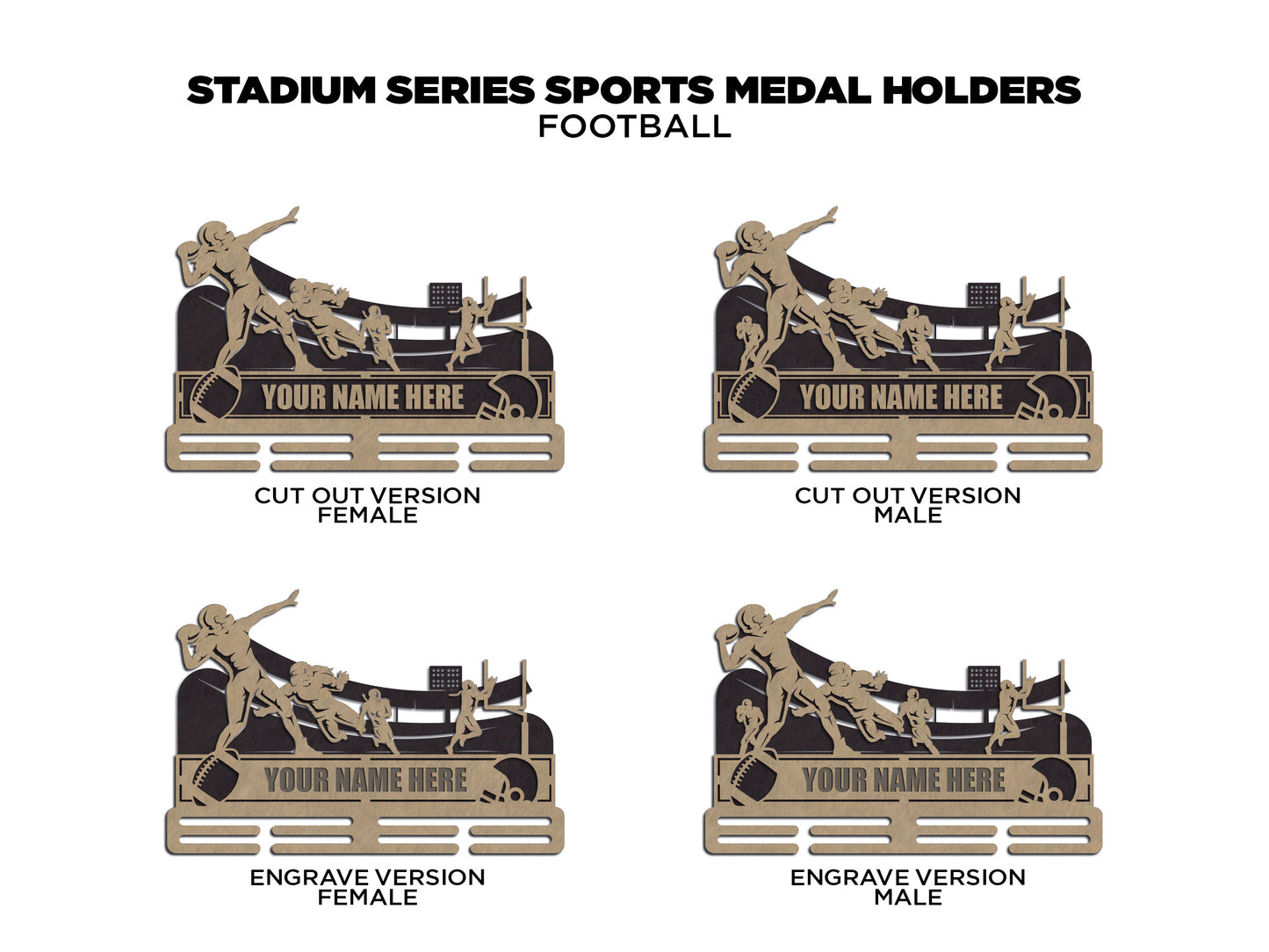 Stadium Series Sports Medal Holder (Customizable)