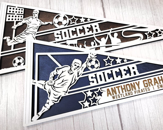 Stadium Series Sports Pennant-Soccer (Customizable)