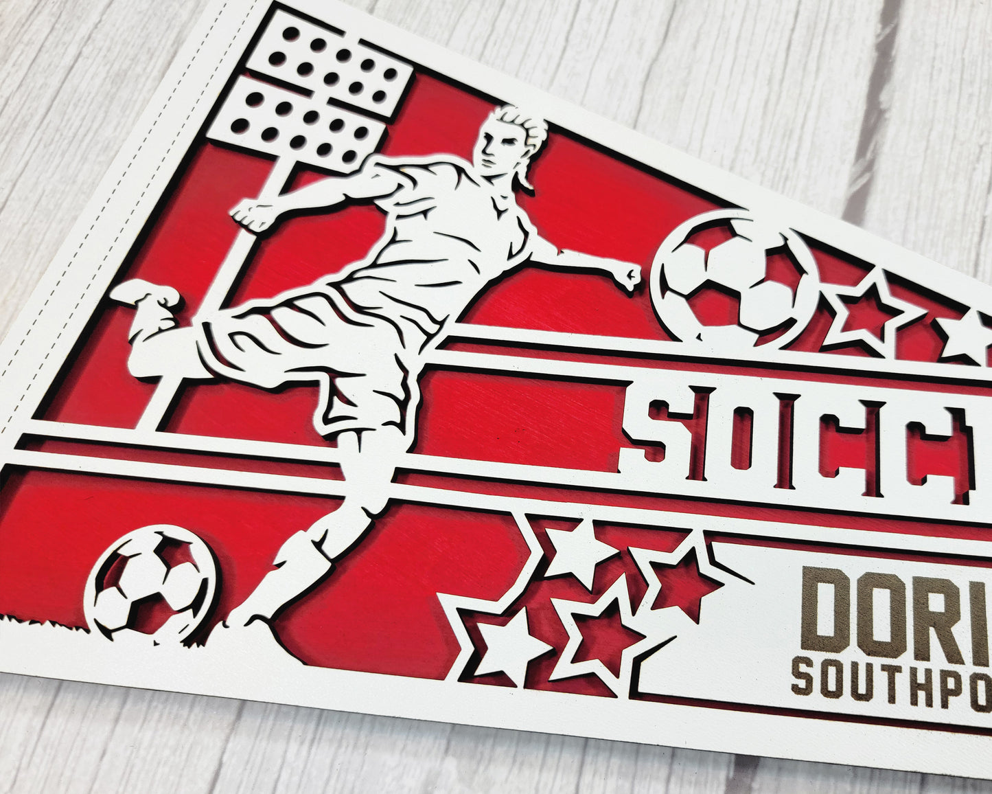 Stadium Series Sports Pennant-Soccer (Customizable)