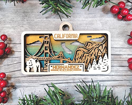 State Plate Ornament (Customizable)