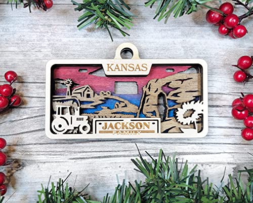 State Plate Ornament (Customizable)