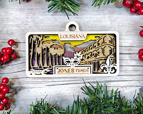 State Plate Ornament (Customizable)