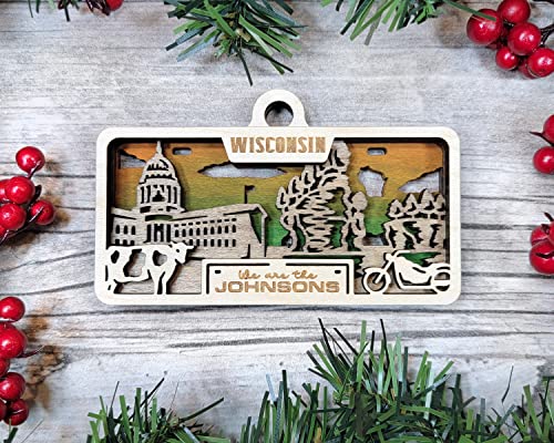 State Plate Ornament (Customizable)